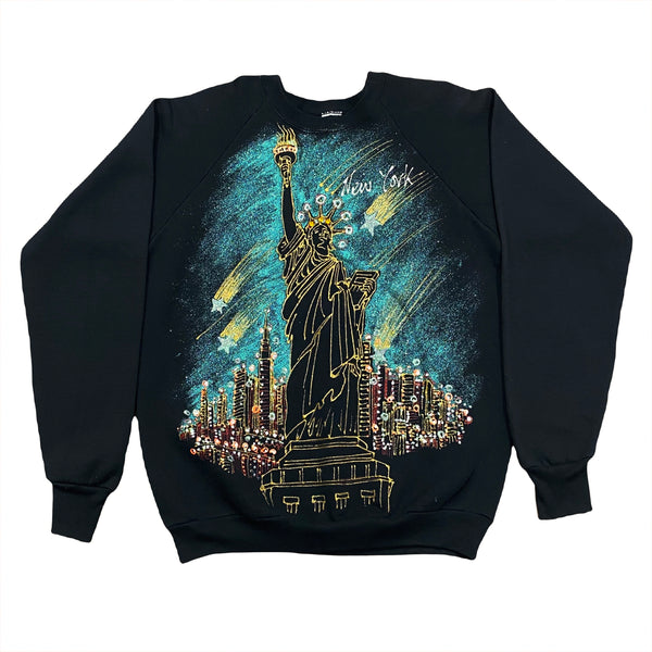 Vintage New York Statue of Liberty 1 of 1 Glitter Sweatshirt Men’s XL
