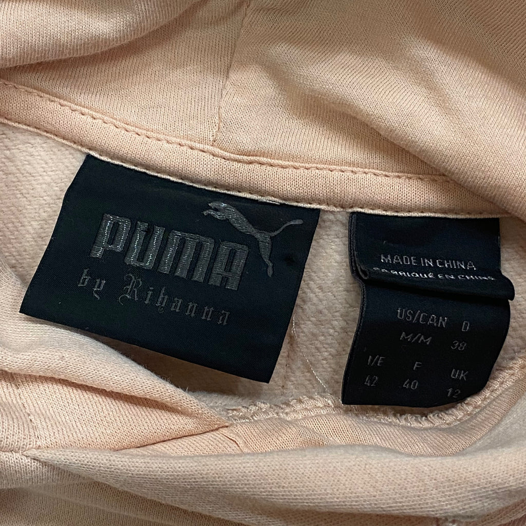 Puma Fenty By Rihanna Oversized Pink Lace Up Hoodie