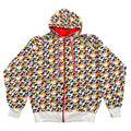 Disney 19 Twenty Eight Angry Mickey Mouse All Over Print Zip Hoodie Men’s XL