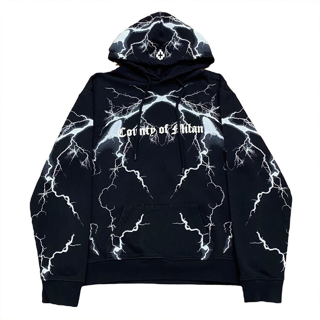 Marcelo Burlon County Of Milan Lightning All Over Print Hoodie Medium