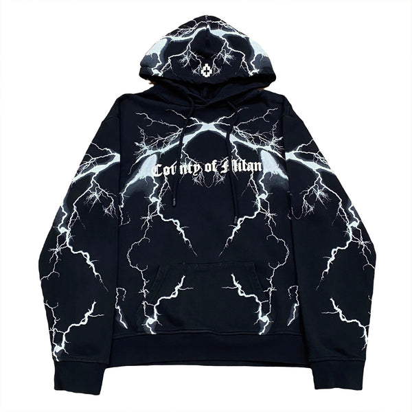 Marcelo Burlon County Of Milan Lightning All Over Print Hoodie Medium