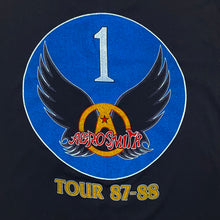 Load image into Gallery viewer, Vintage 87-88 Aerosmith Aero Force One Tour T-Shirt Men’s XL
