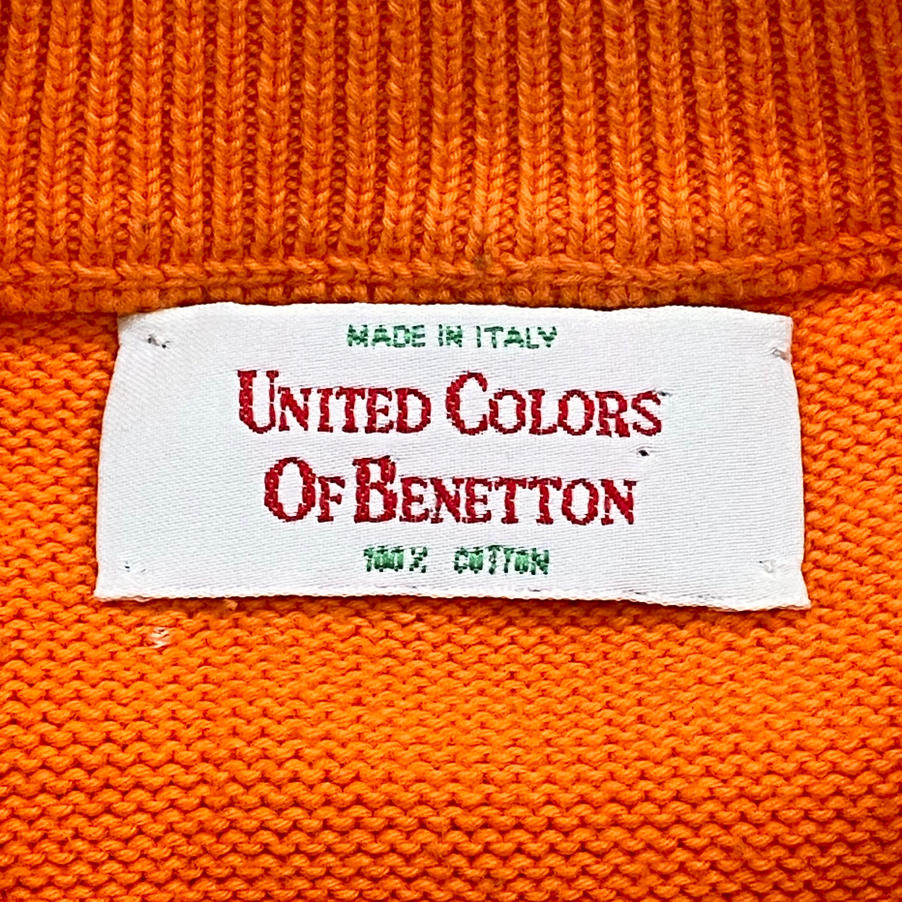 Vintage United Colors Of Benetton Orange Sweater Men’s XL