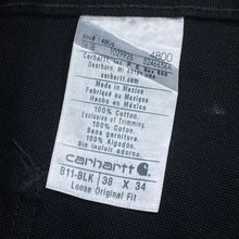 Load image into Gallery viewer, Carhartt B11-BLK Loose Original Fit Black Carpenter Pants 38 X 34 (38 X 28)
