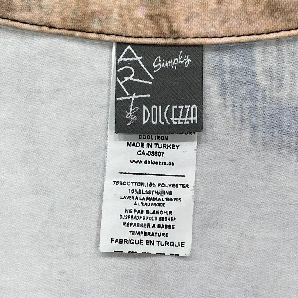 Simply Art By Dolcezza All Over Print Stretch Button Up Jacket Women’s Small