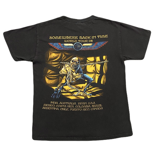 Iron Maiden 2008 Somewhere Back In Time World Tour T-Shirt Men’s Medium