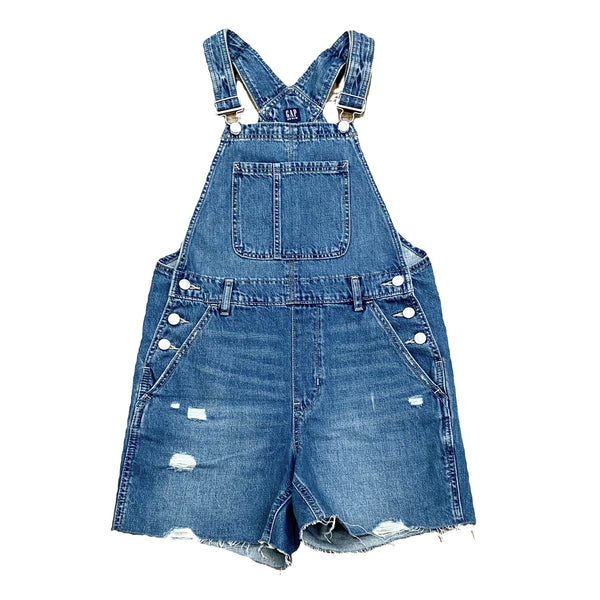 Gap Denim Y2K Bib Shortall Cut Off Short Overalls Women’s XS