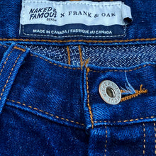 Load image into Gallery viewer, Naked &amp; Famous x Frank &amp; Oak Indigo Japanese Raw Selvedge with Twisted Weft Jeans 32
