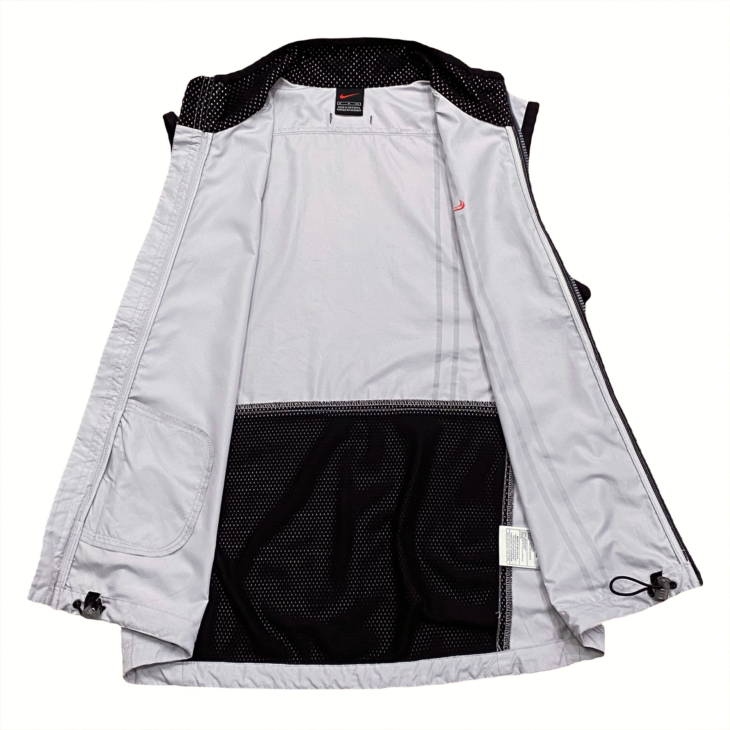 Vintage Nike Running Reflective Full Zip Vest Small