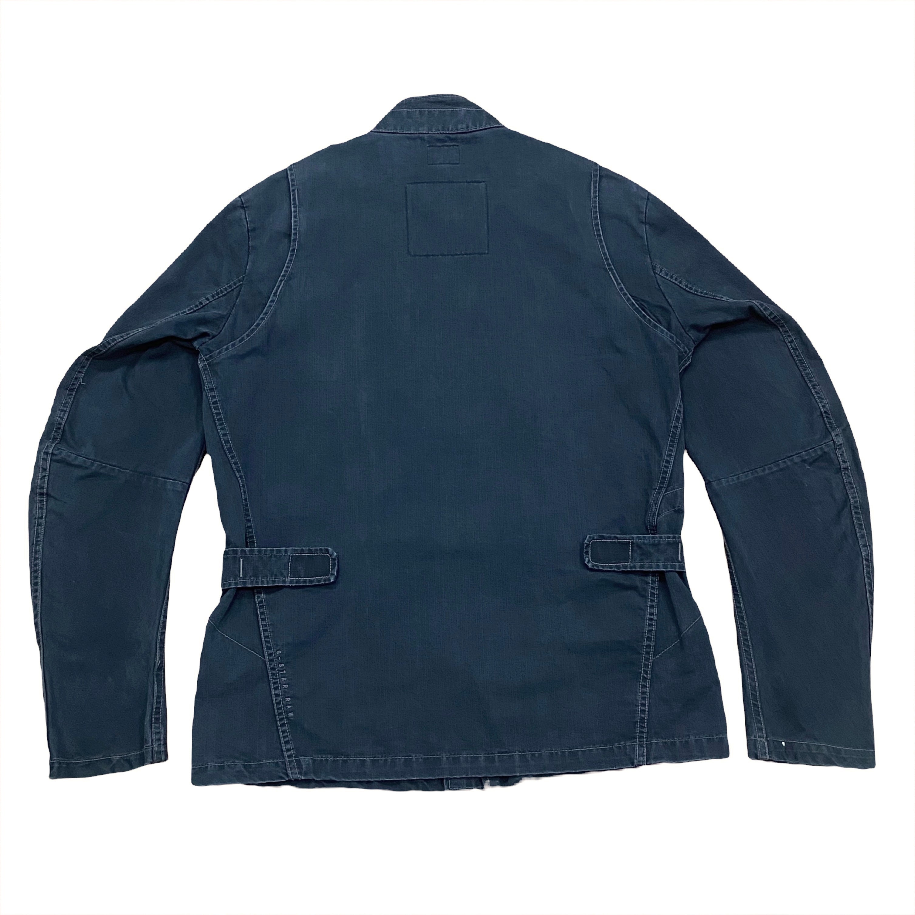 G-Star Raw Denim Black Chopper Jkt Long Jacket Men’s Large