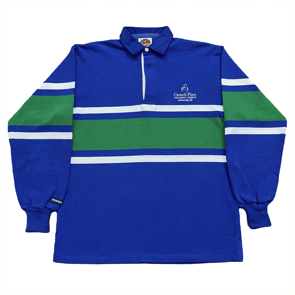 Vintage Barbarian Vancouver Canucks Canuck Place Rugby Polo Shirt XL