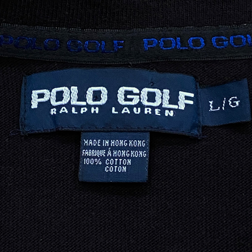 Vintage Polo Golf Ralph Lauren Striped 1/4 Zip Polo Shirt Men’s Large