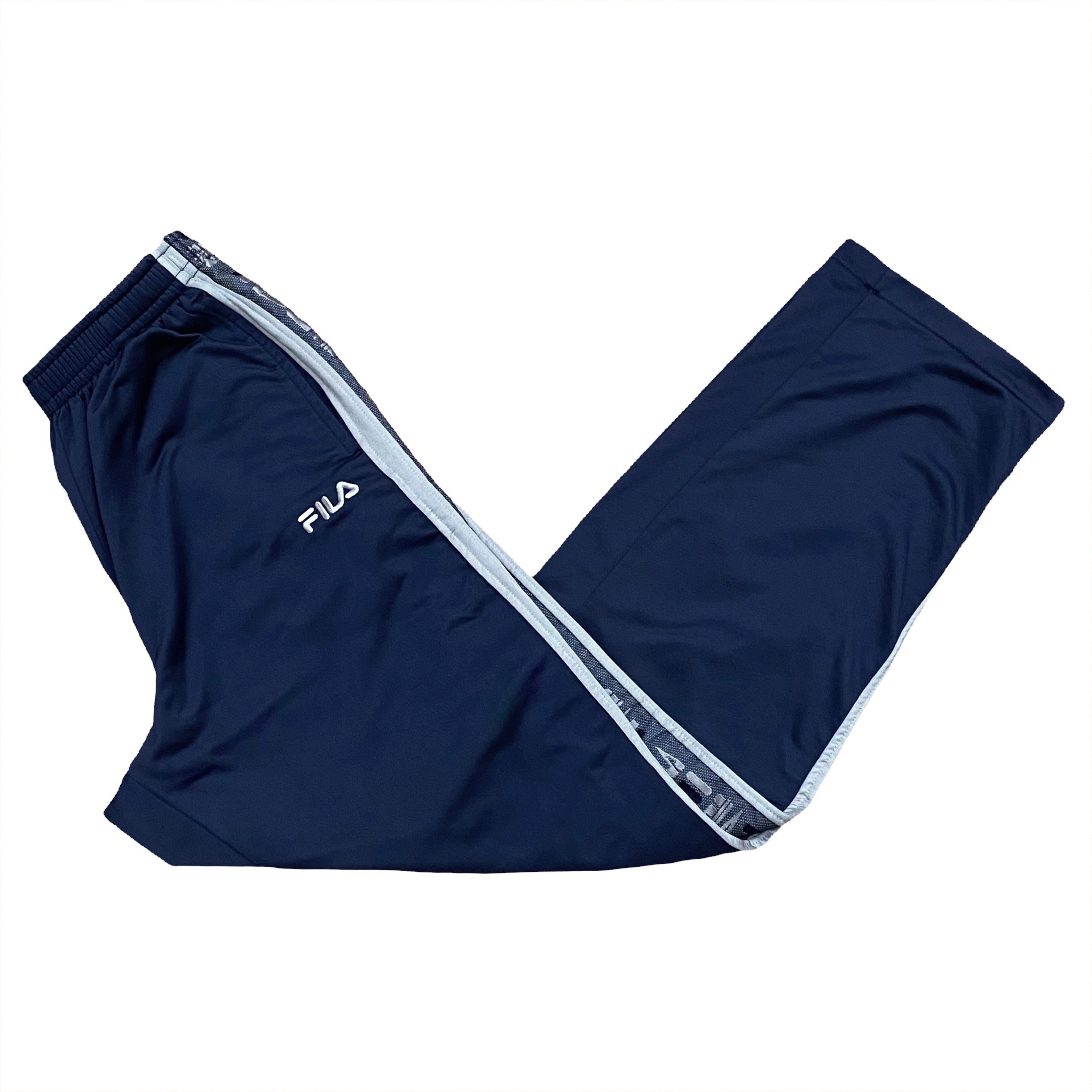 Vintage Fila Tear Away Snap Button Track Pants Medium