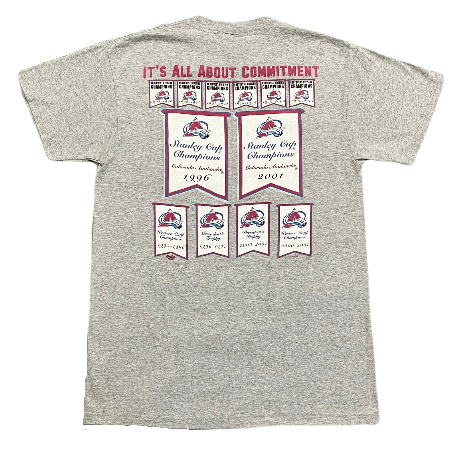 Vintage 2001 Concept Sports NHL Colorado Avalanche Stanley Cup Champions T-Shirt Men’s Medium