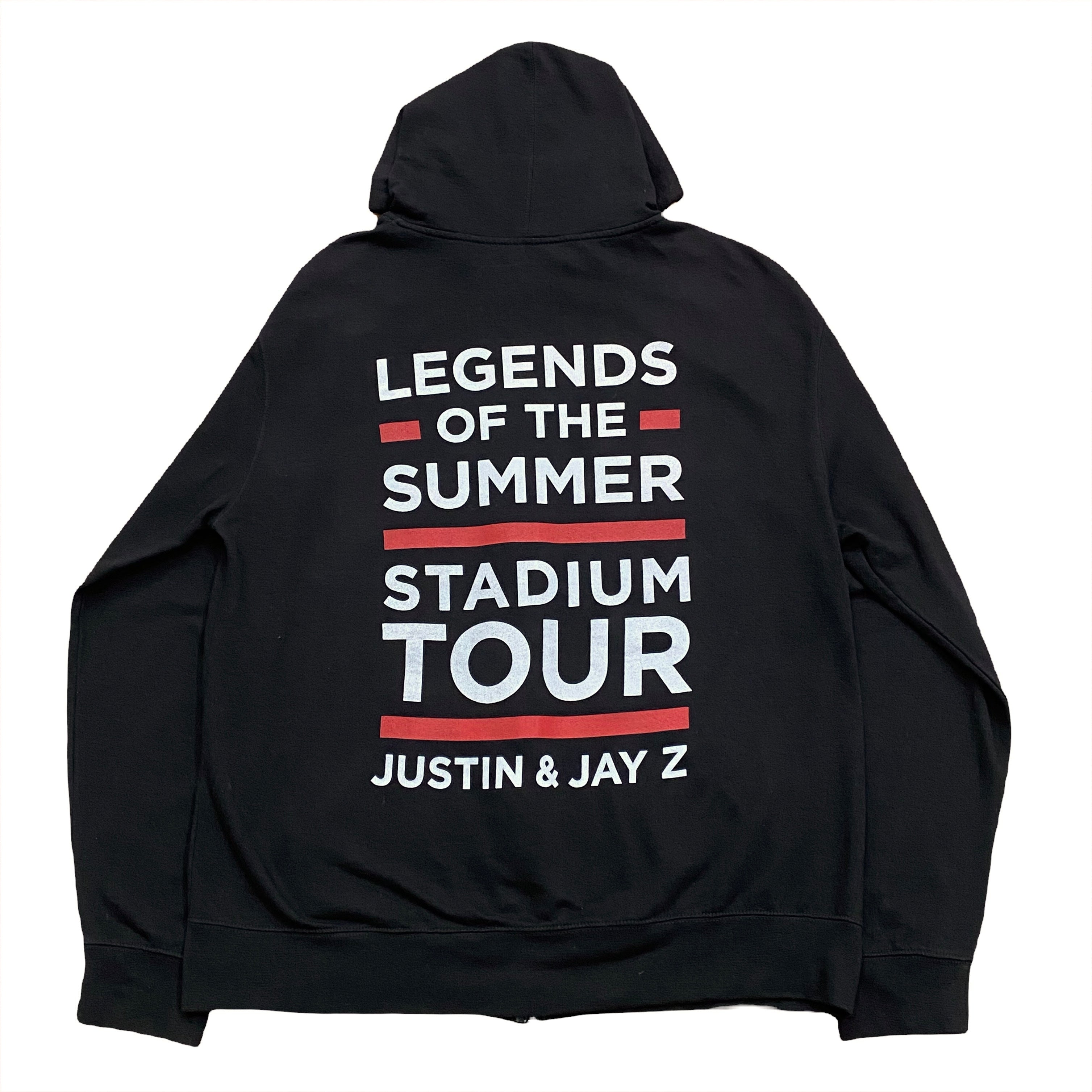 Jay-Z & Justin Timberlake 2013 Legends of the Summer Stadium Tour Zip Hoodie Men's 2XL