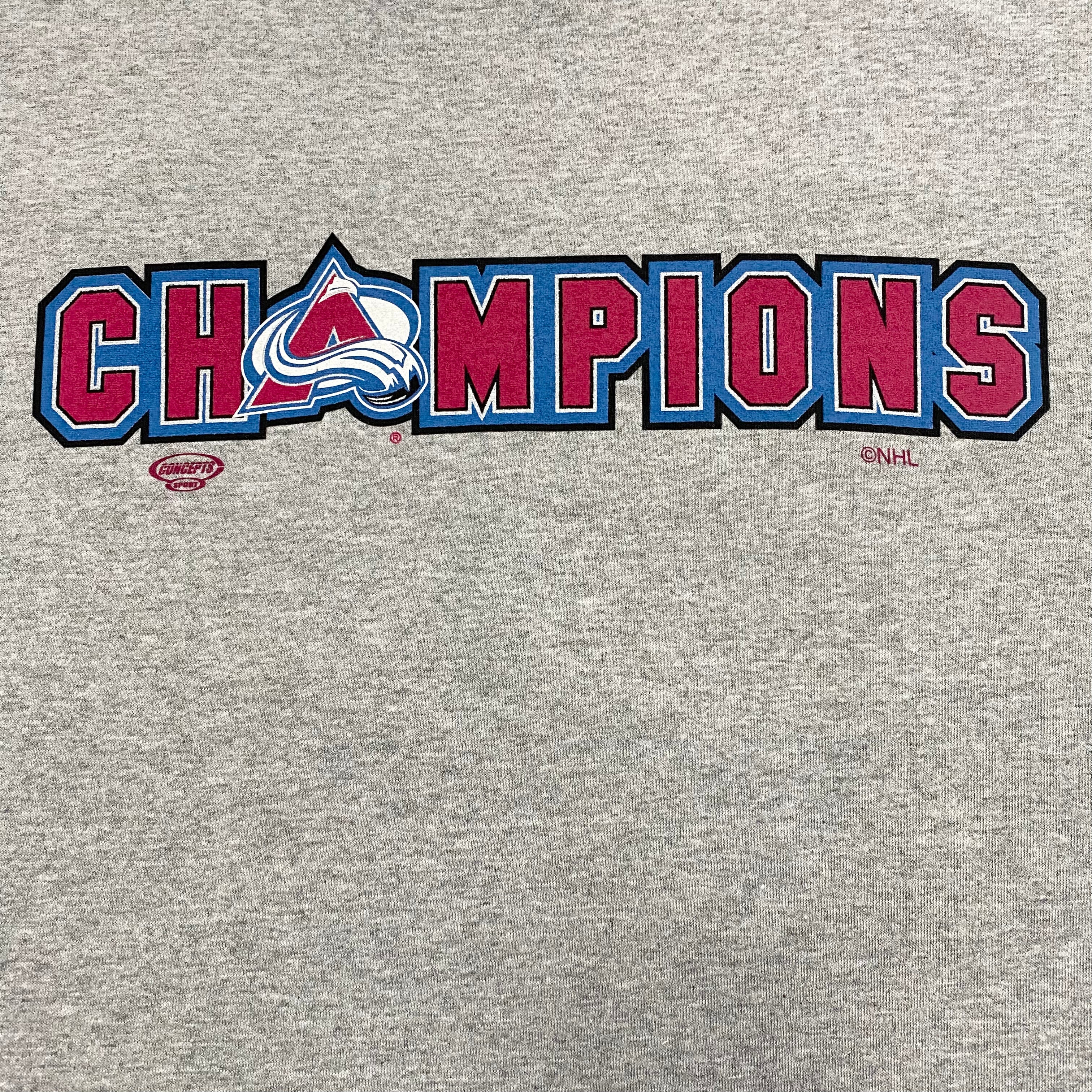 Vintage 2001 Concept Sports NHL Colorado Avalanche Stanley Cup Champions T-Shirt Men’s Medium