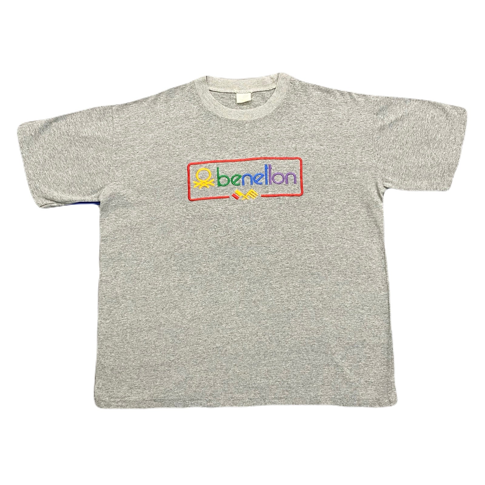 Vintage United Colors of Benetton Racing Embroidered Logo T-Shirt Men's Medium
