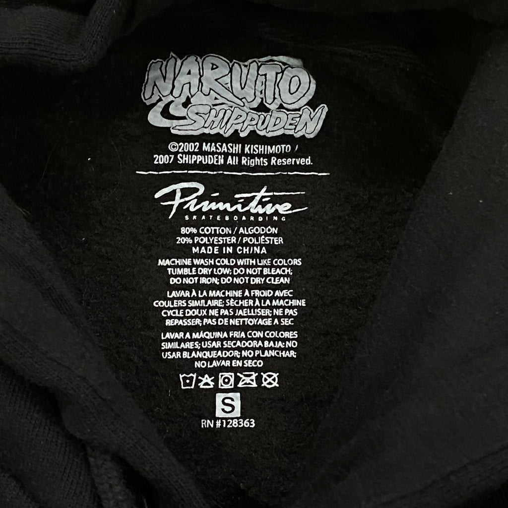Primitive x Naruto Shippuden 2007 Sasuke Hoodie Small