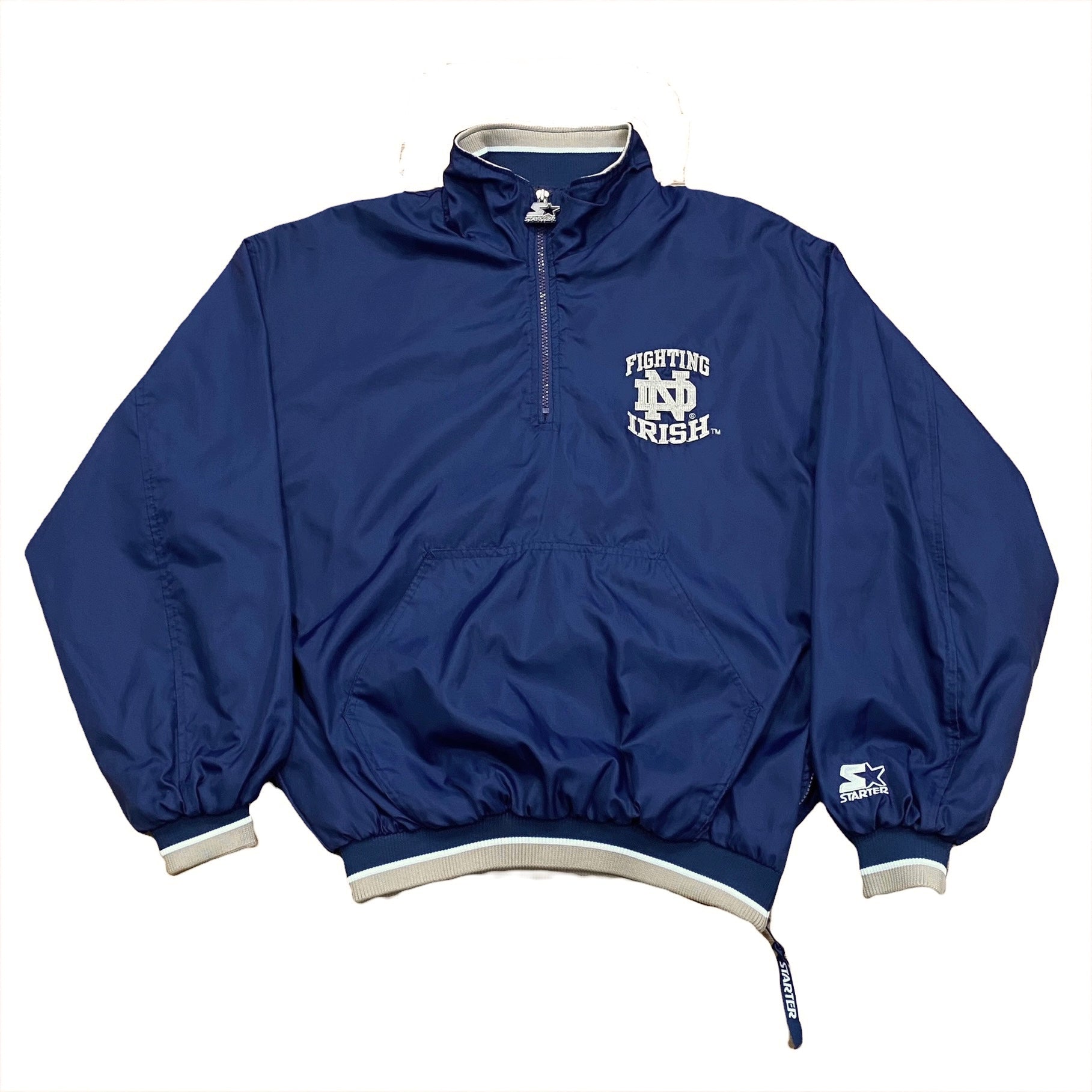 Vintage Starter NCAA Notre Dame Fighting Irish Pullover Windbreaker Jacket Men s Medium