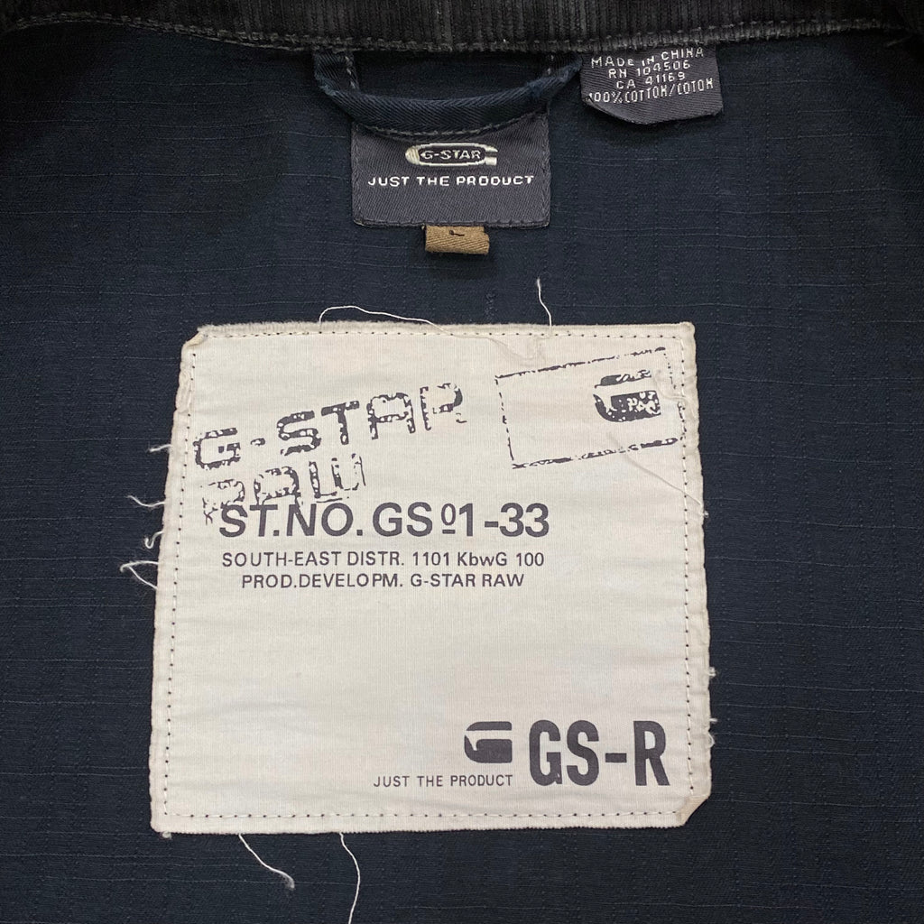 G-Star Raw Denim Black Chopper Jkt Long Jacket Men’s Large