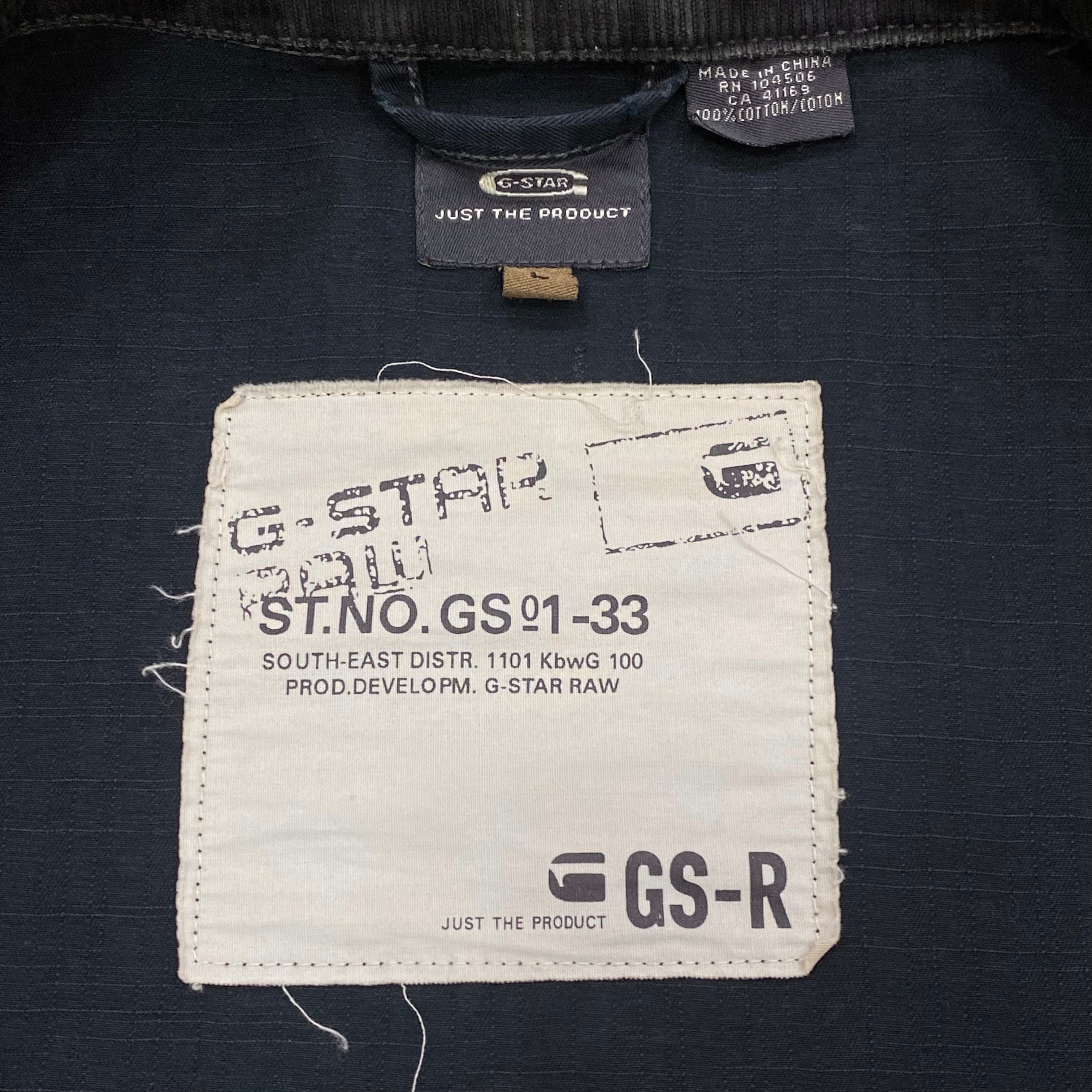 G-Star Raw Denim Black Chopper Jkt Long Jacket Men’s Large