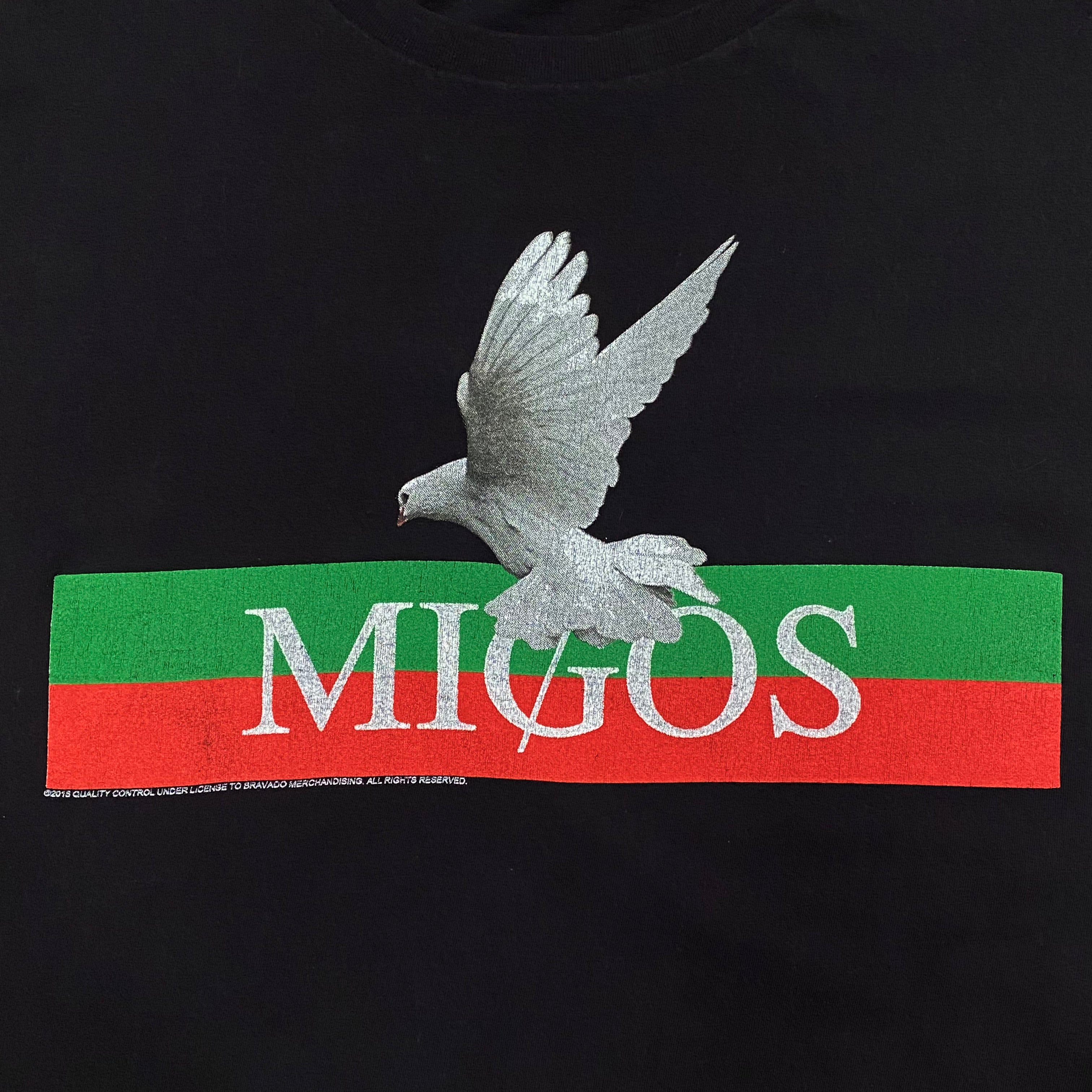 Migos 2018 Quality Control Dove Rap T-Shirt Men’s Large