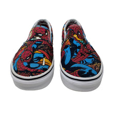 Load image into Gallery viewer, Vans x Marvel Spider-Man All Over Print Slip-On Sneakers Men’s Size 9 Women’s 10.5
