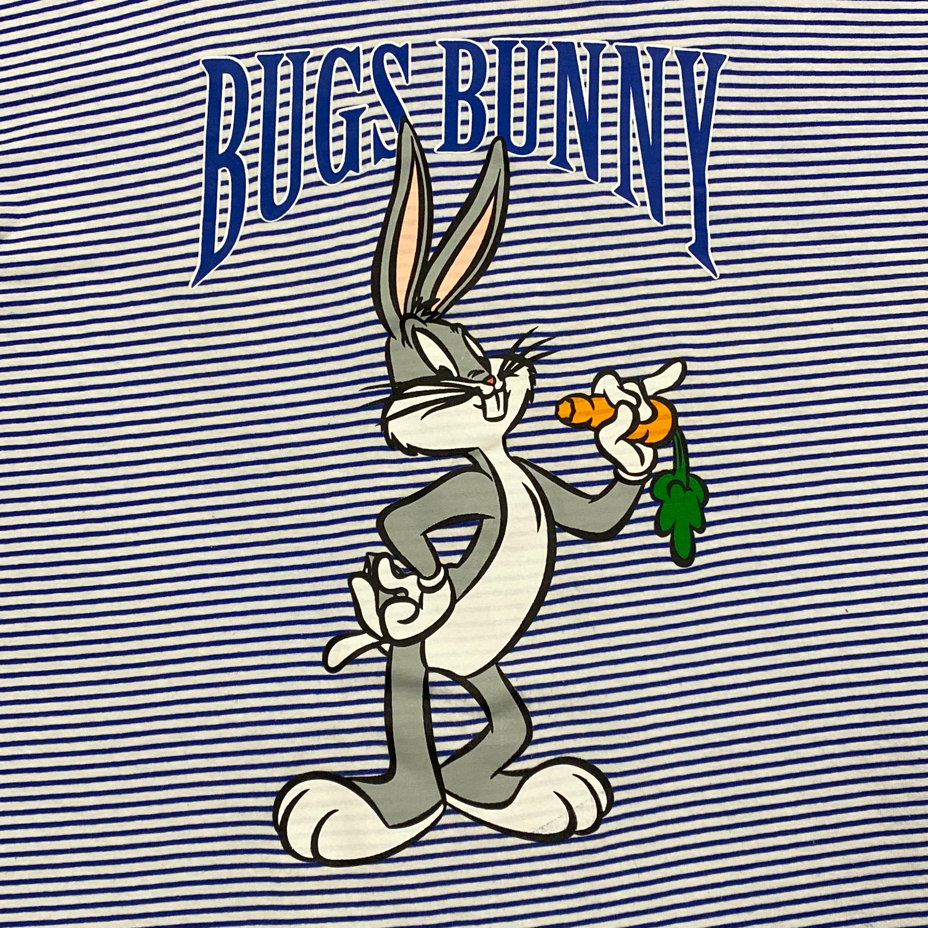 Vintage 1996 Warner Bros Studio Store Bugs Bunny Striped T-Shirt Unisex One Size Fits All