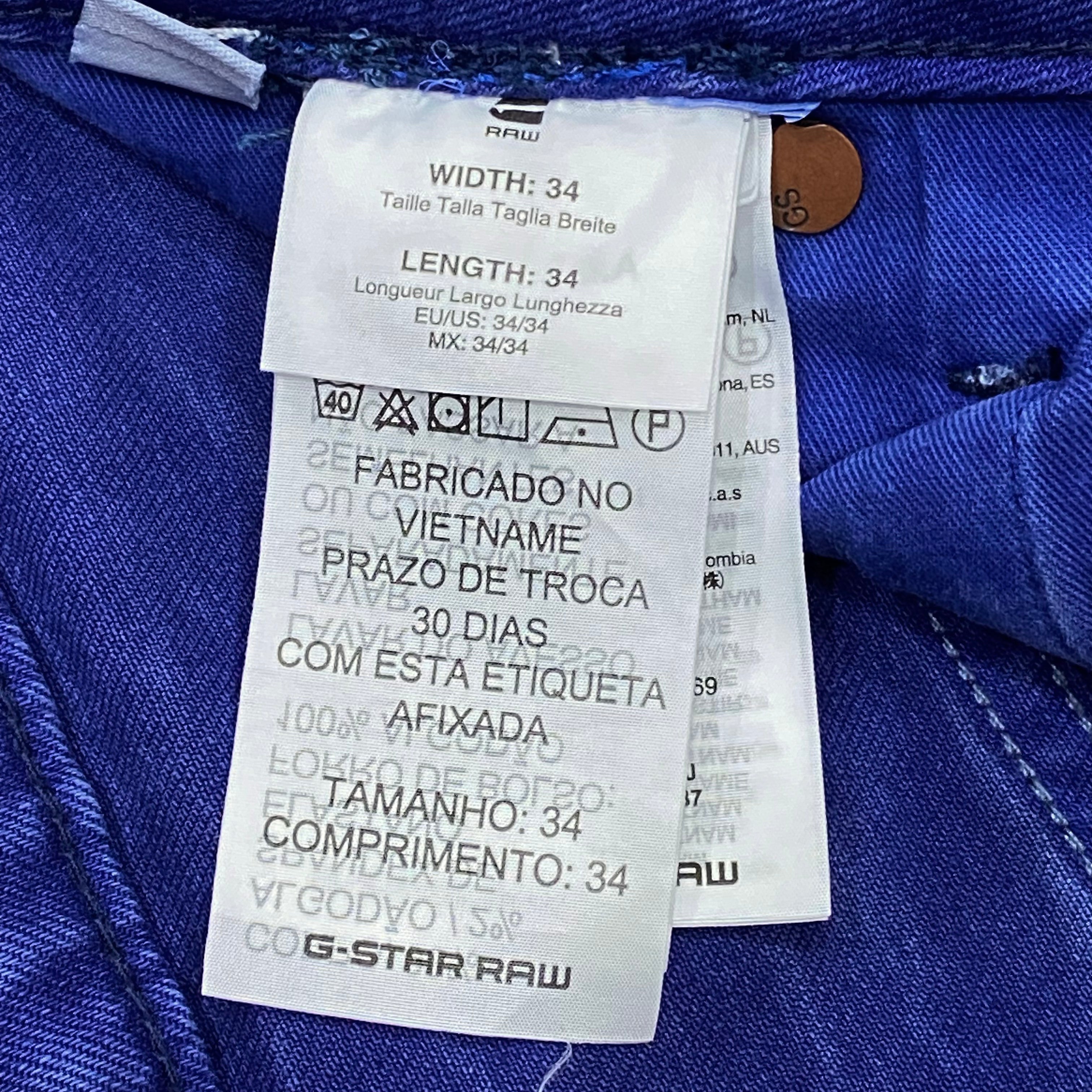 G-Star Raw Arc 3D Slim Coj Blue Jeans 34 x 34 (37 x 32)