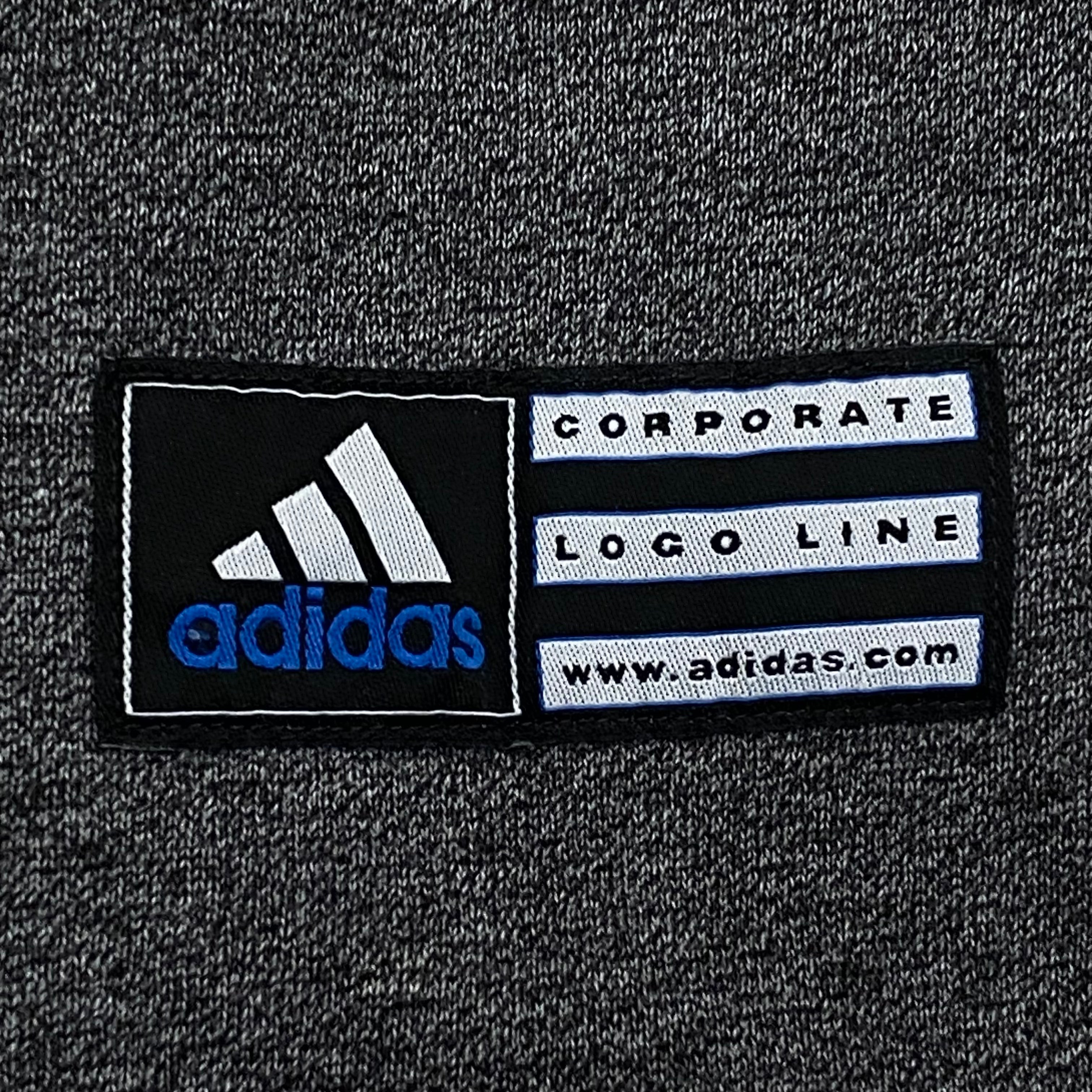 Vintage Adidas Corporate Logo Line Embroidered Sweatshirt Small
