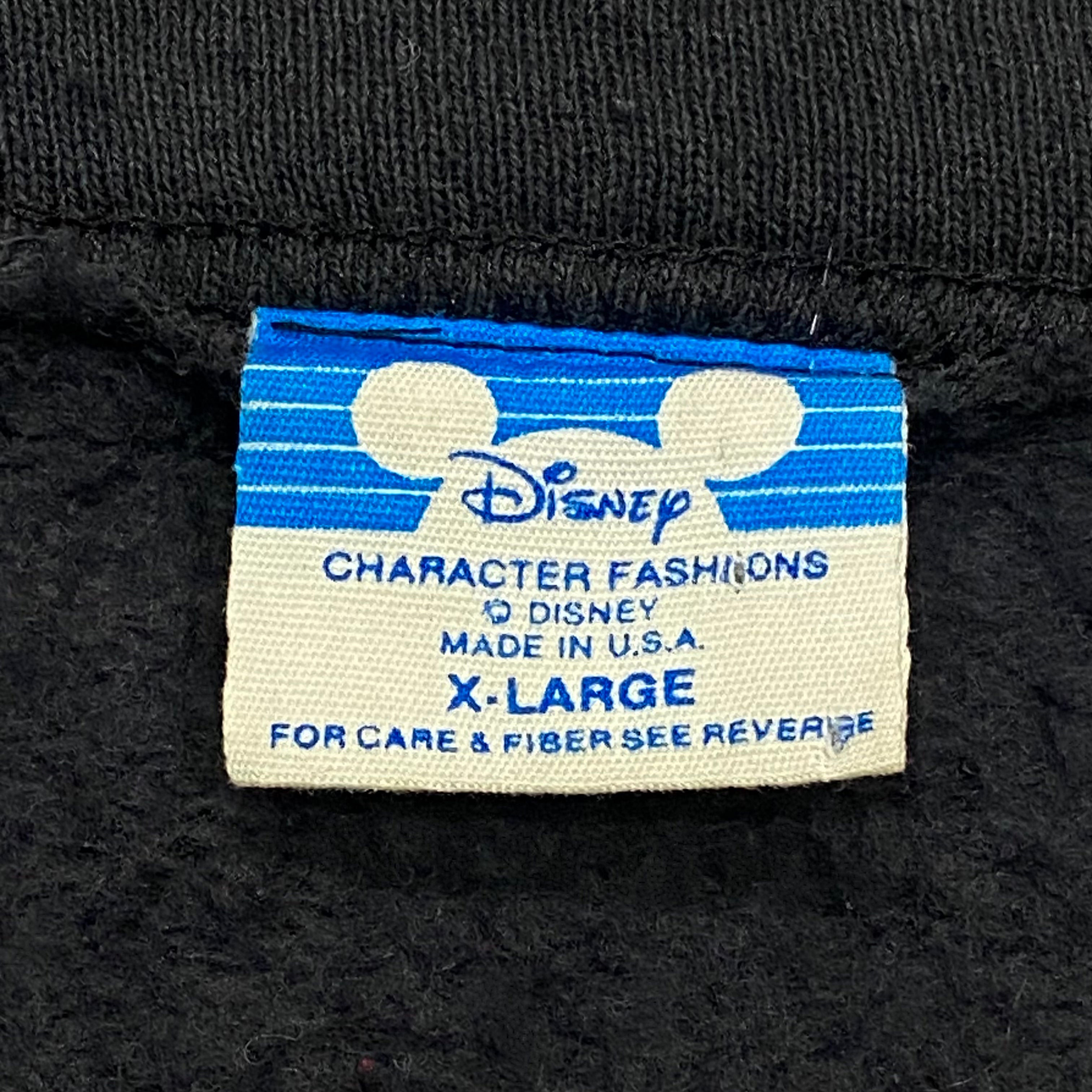 Vintage Disney Mickey Mouse Faded Black Snap Cardigan Sweater Men’s XL