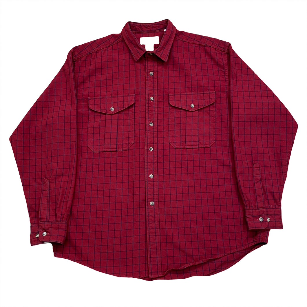 Vintage Filson Virgin Wool Heavyweight Grid Check Shirt Hunting Shacket XL