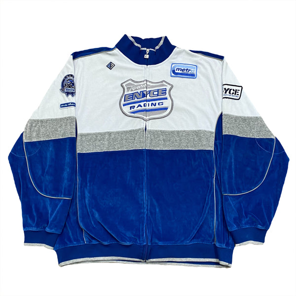 Vintage Enyce Racing Velour Zip Track Jacket Men’s 3XL