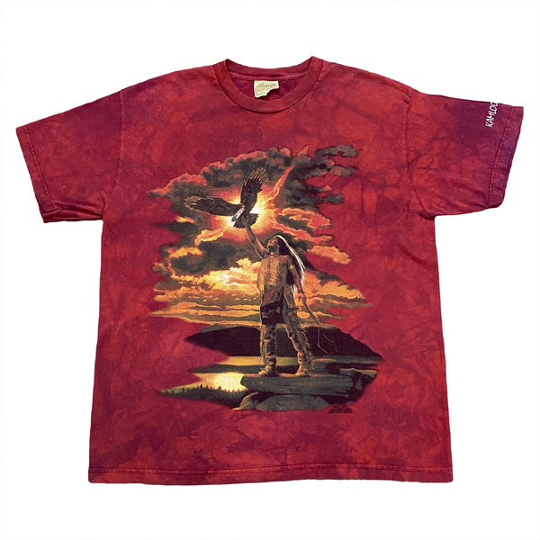 Vintage 1997 The Mountain Native American Eagle Stone Washed T-shirt Men’s XL