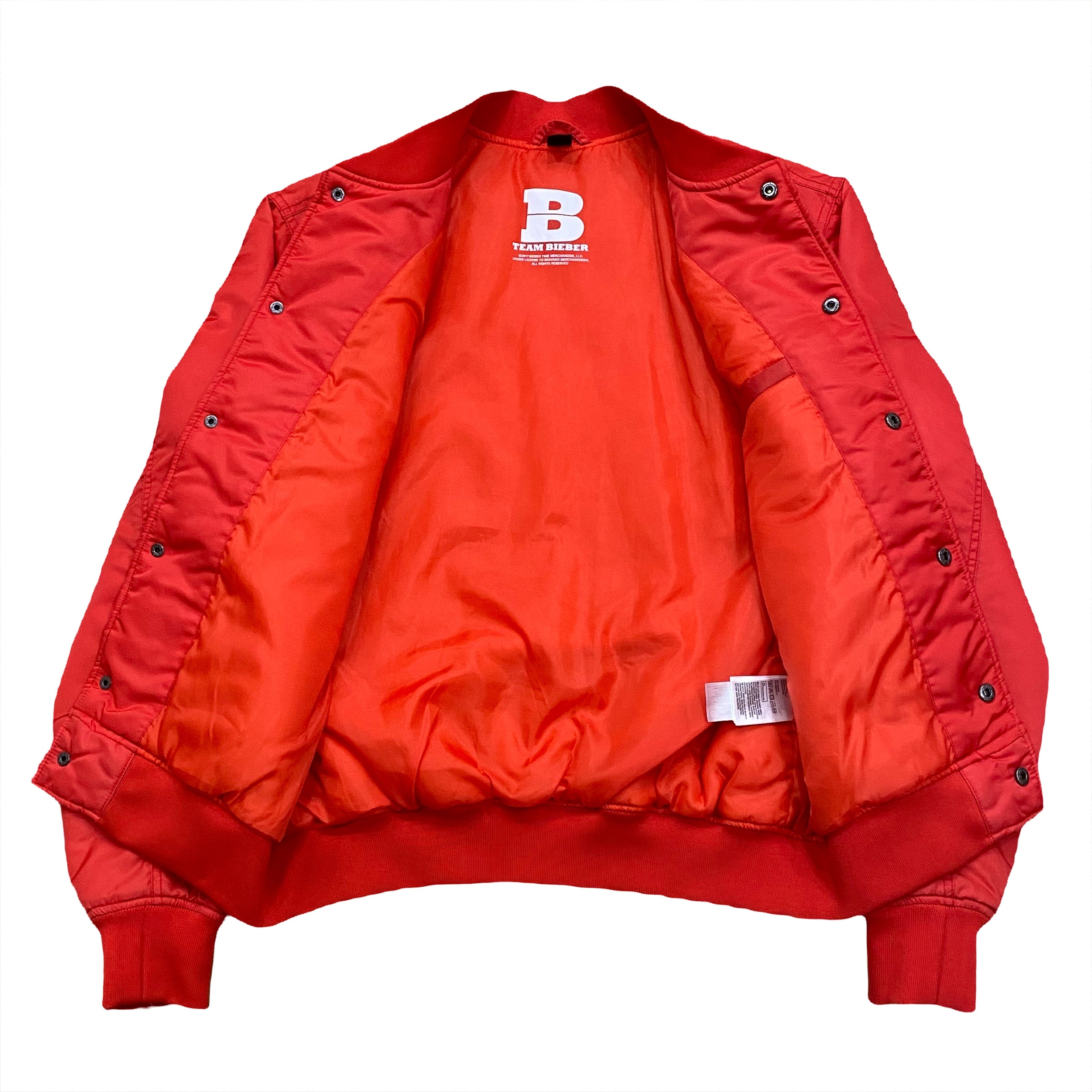 Justin Bieber 2017 Purpose Stadium Tour Team Bomber Jacket Men's Medium