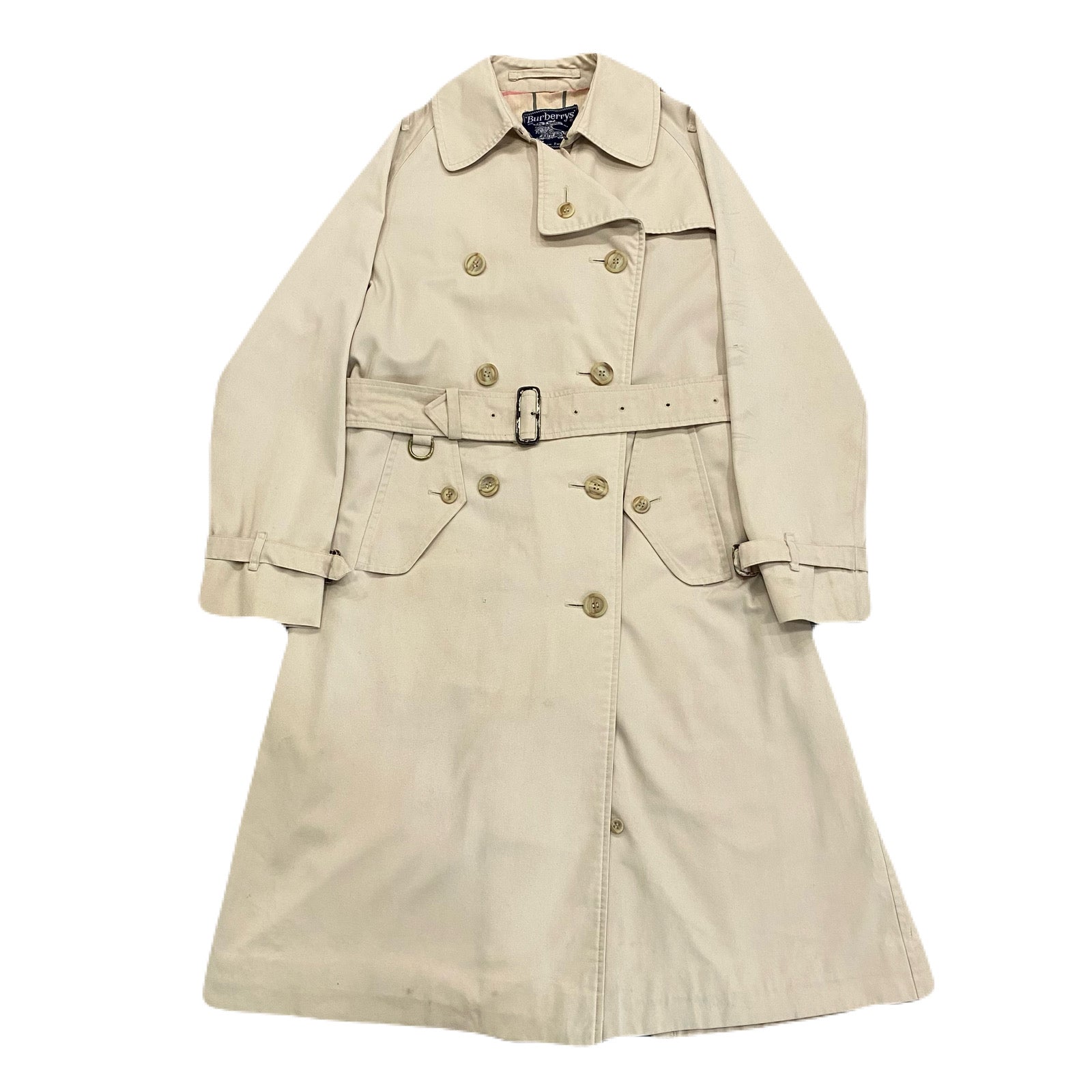 Vintage Burberrys Beige Terylene & Cotton Belted Trench Coat Women’s Size Unknown