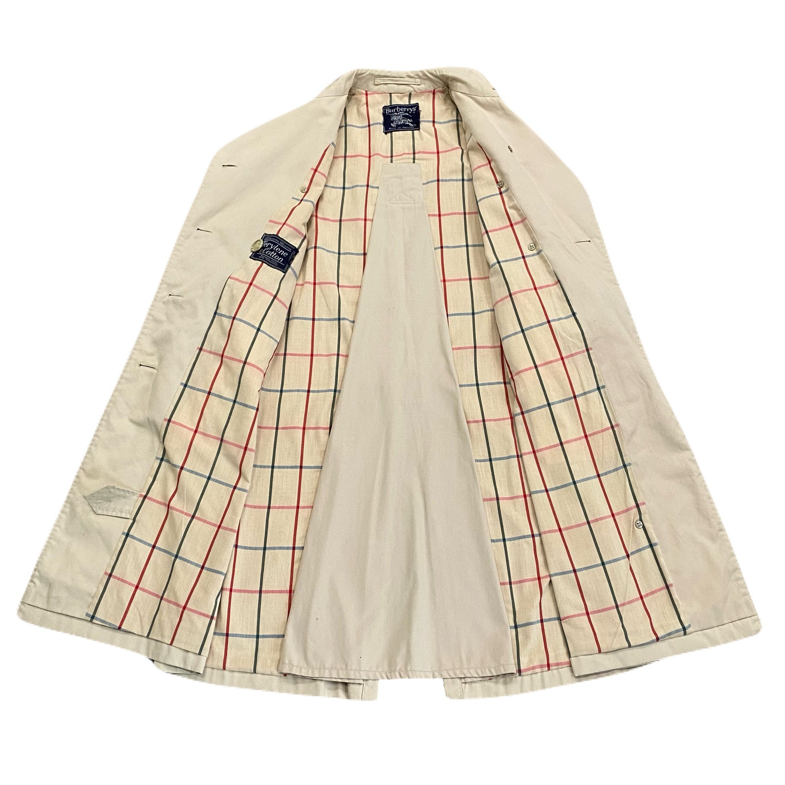 Vintage Burberrys Beige Terylene & Cotton Belted Trench Coat Women’s Size Unknown