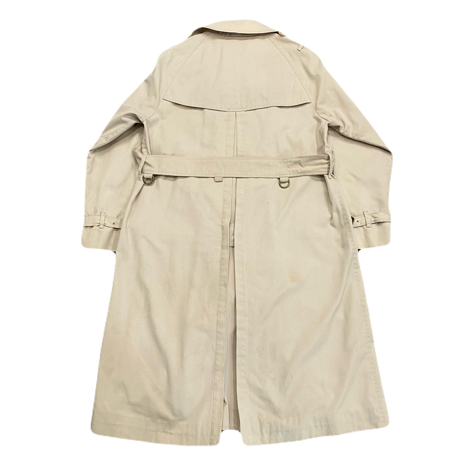 Vintage Burberrys Beige Terylene & Cotton Belted Trench Coat Women’s Size Unknown