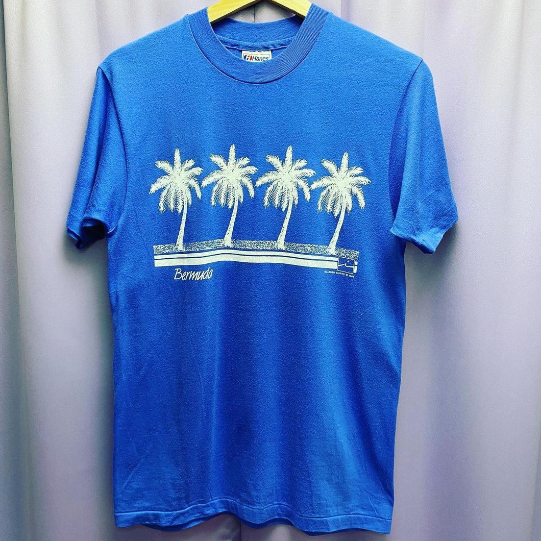 Vintage 1984 Bermuda Double Sided Graphic T-Shirt Medium