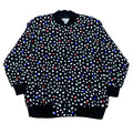 Vintage 80’s Adam Douglass x Adrianna Papell Silk All Over Print Jewelled Snap Button Jacket Women’s Medium