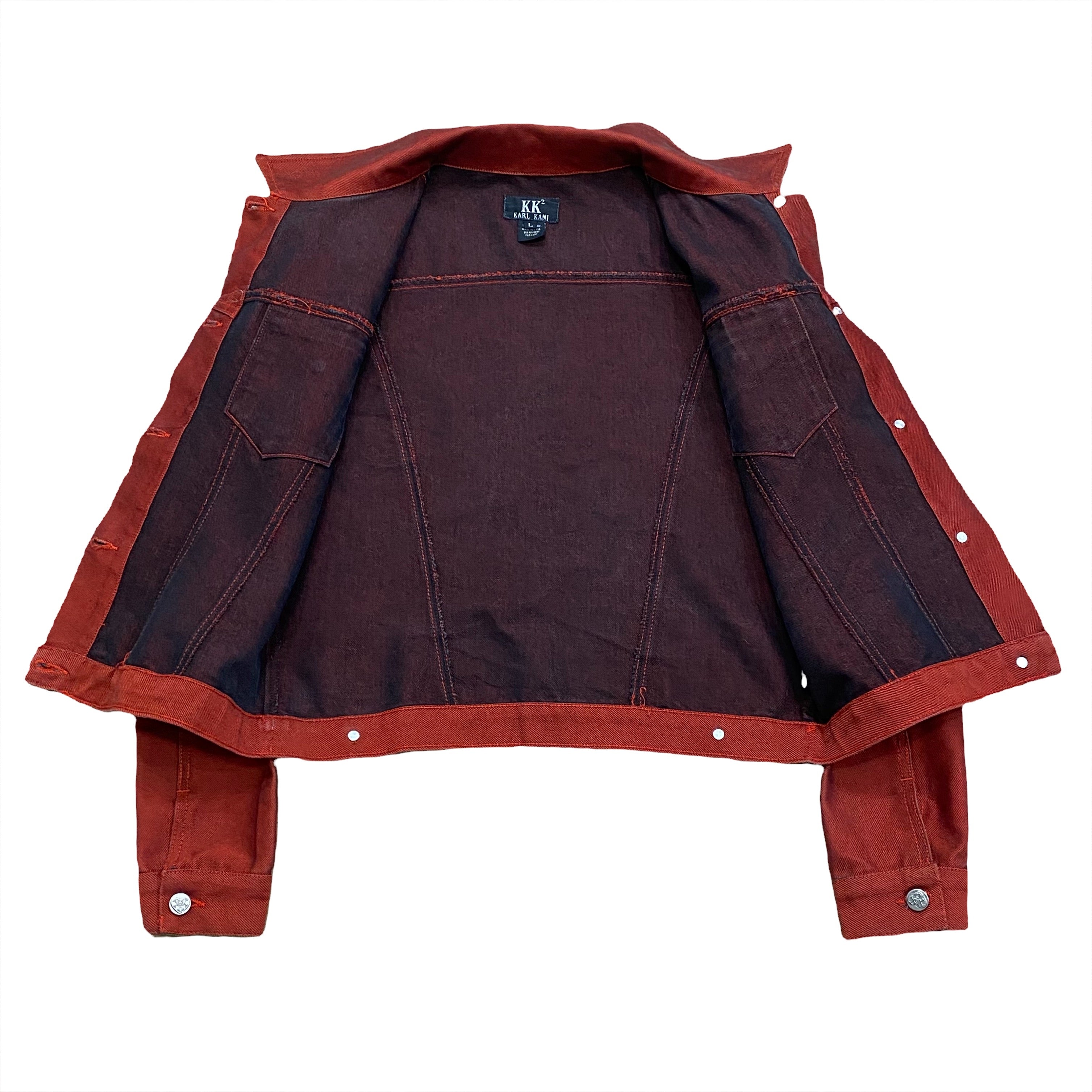 Vintage Karl Kani KK2 Rust Metallic Denim Jacket Women’s Large
