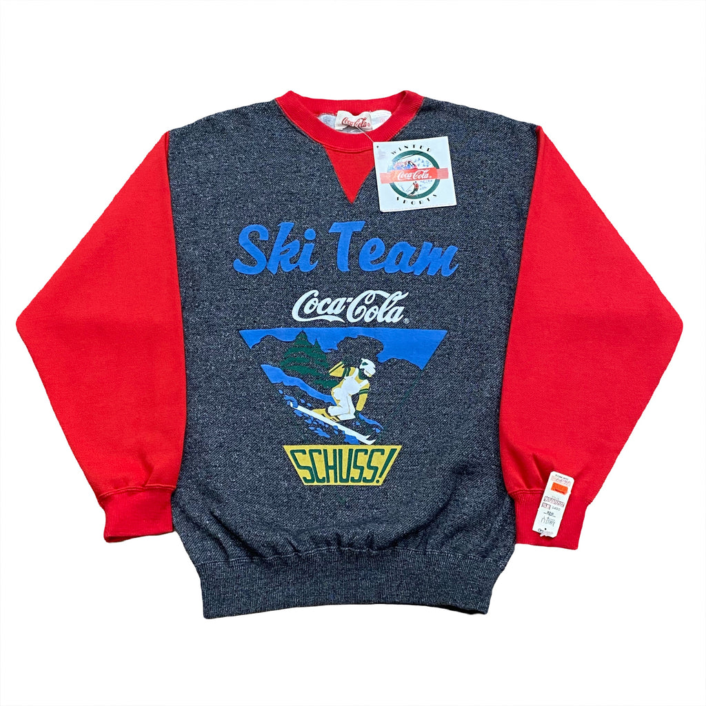 Vintage 1986 Coca-Cola Winter Sports Ski Team Schuss! Sweatshirt Men’s Small