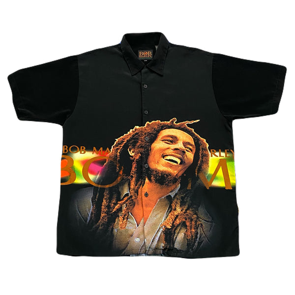 Dragonfly Bob Marley Double Sided Rasta Reggae Button Up Shirt Men’s Large