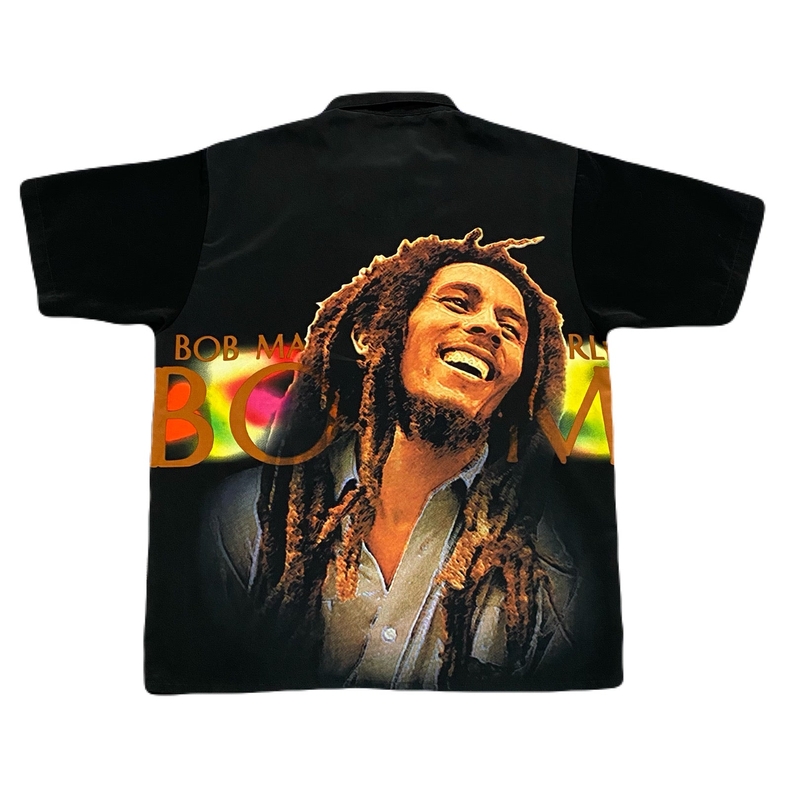 Dragonfly Bob Marley Double Sided Rasta Reggae Button Up Shirt Men’s Large