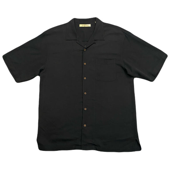 Tommy Bahama Off The Deep End Embroidered Silk Button Up Camp Shirt Men’s Large