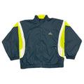 Vintage Adidas Full Zip Blue Neon Yellow White Windbreaker Jacket Men’s XL