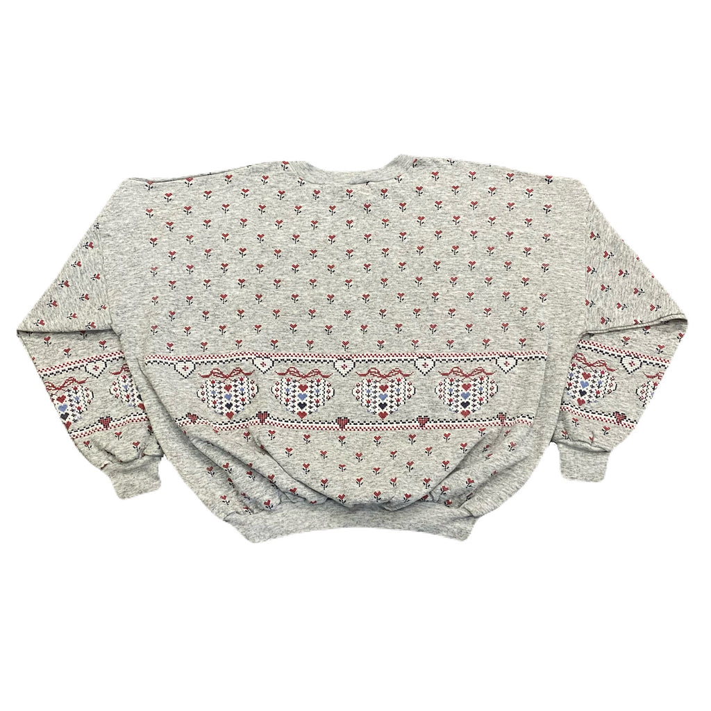 Vintage Scoop Of Spumoni Teddy Bear Puffy Print AOP Sweatshirt Women’s Large