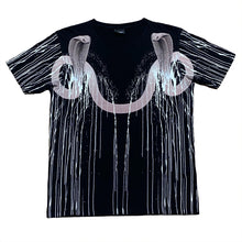 Load image into Gallery viewer, Marcelo Burlon Black Calafate Paint Splatter Snake T-Shirt XS
