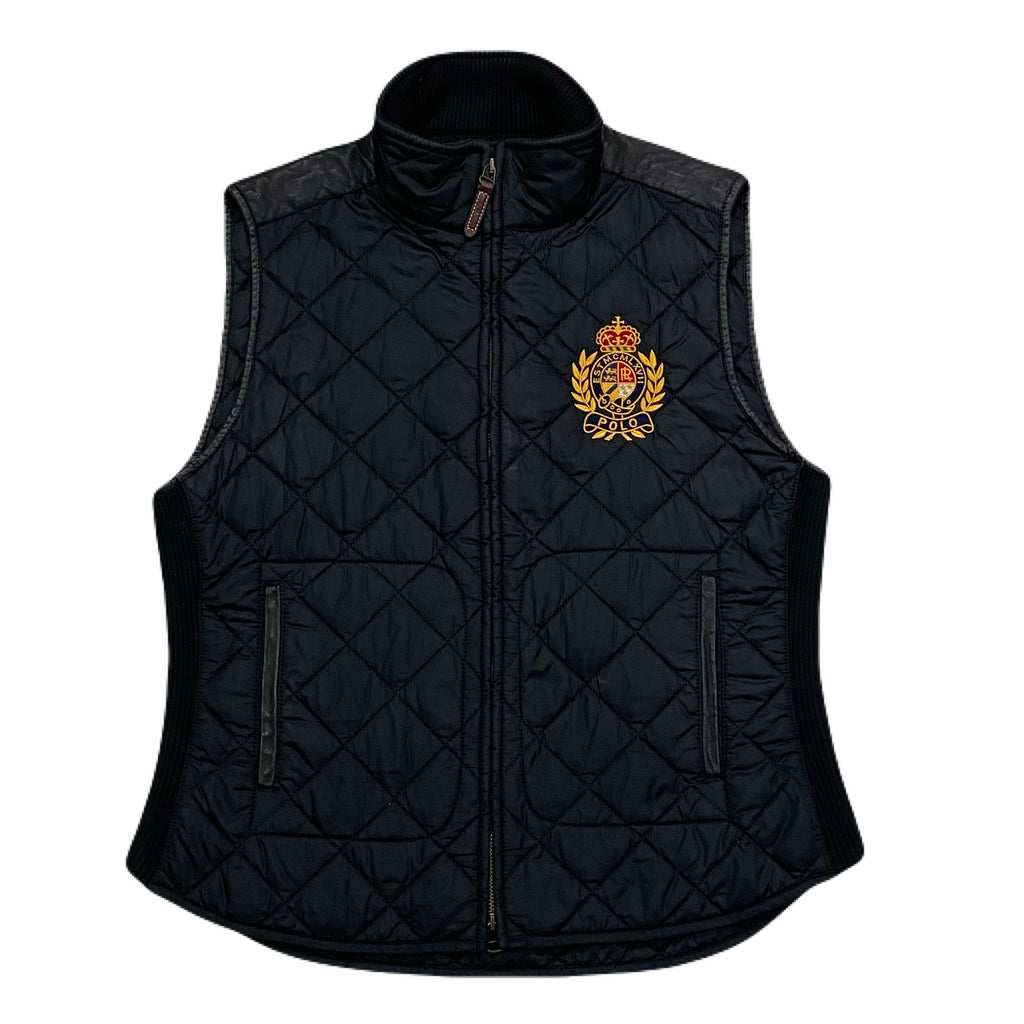 Polo Ralph Lauren Equestrian Riding Quilted Crest Puffer Gilet Vest Women’s Large