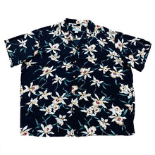 Load image into Gallery viewer, Paradise Found Floral Star Orchid Rayon Hawaiian Shirt XXL
